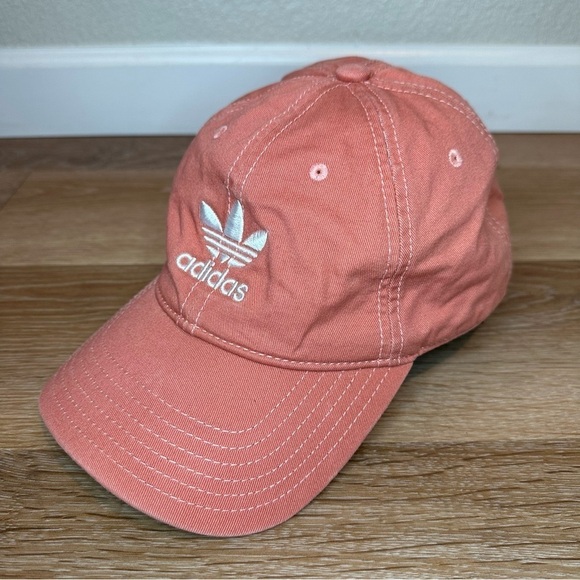 NWOT Adidas Women's Coral Embroidered Adjustable Baseball Cap Hat - Picture 3 of 11